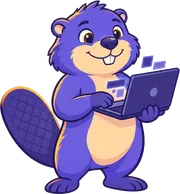 Tan with an open laptop