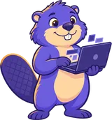 Tan with an open laptop