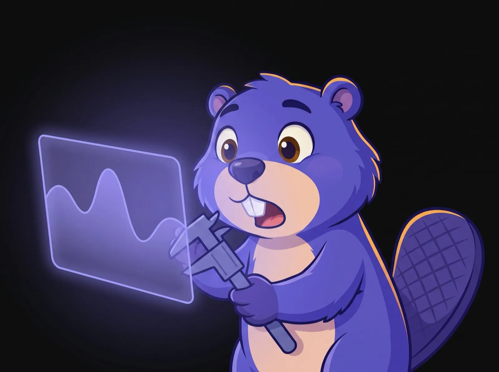 Tan examining a measurement panel with a surprised look